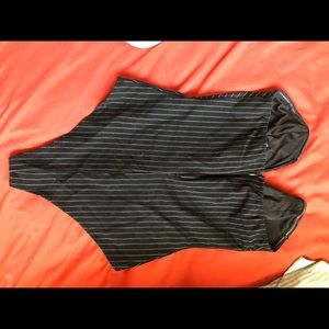 Forever 21 Strapless Pinstripe bodysuit
